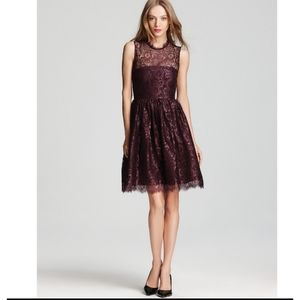 Alice + Olivia metallic lace dress